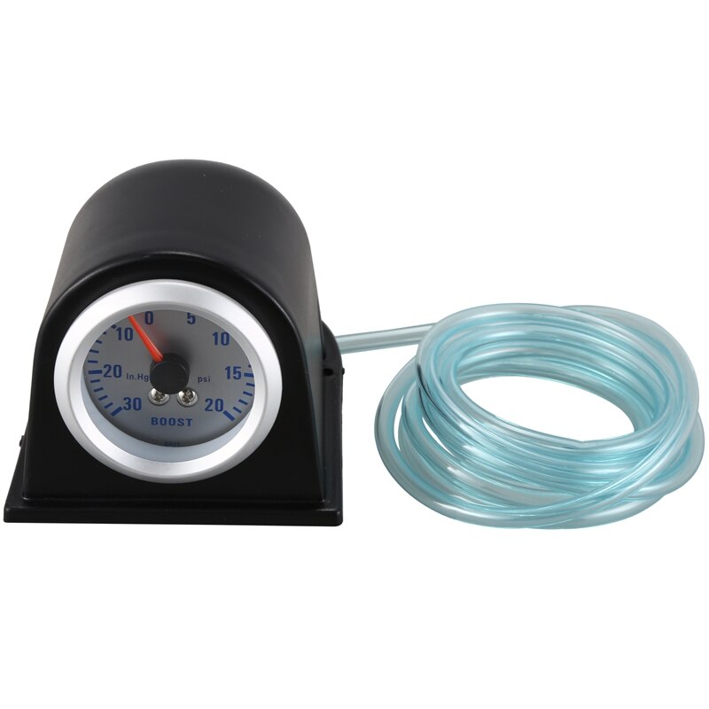 Turbo Boost / Vacuum Gauge Meter for Auto Car 2&quot; 52mm 0~30in.Hg / 0~20PSI Orange Light With Single Gauge Meter Pod Holder