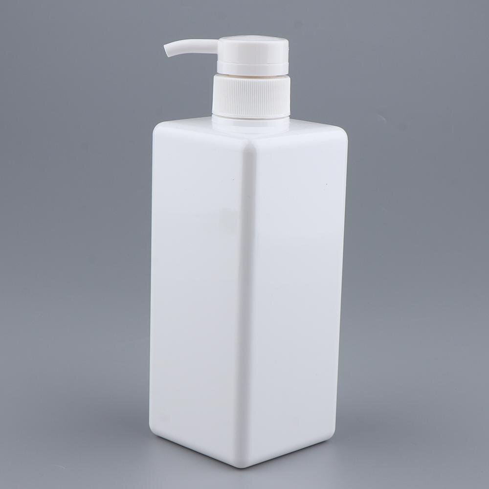 Tyhjä muovinen shampoo hoitoaine pumppupullo uudelleentäytettävä säiliö 650ml,  vihreä/tummanruskea/kirkas/valkoinen valittavissa: Valkoinen