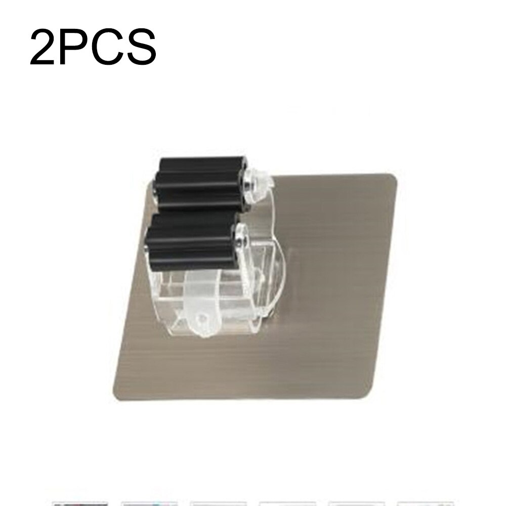 Pince à balai adhésive pour montage mural, support de salle de bain, outils ménagers, fournitures de vie, 2 pièces: Multicolor 2PCS  A1