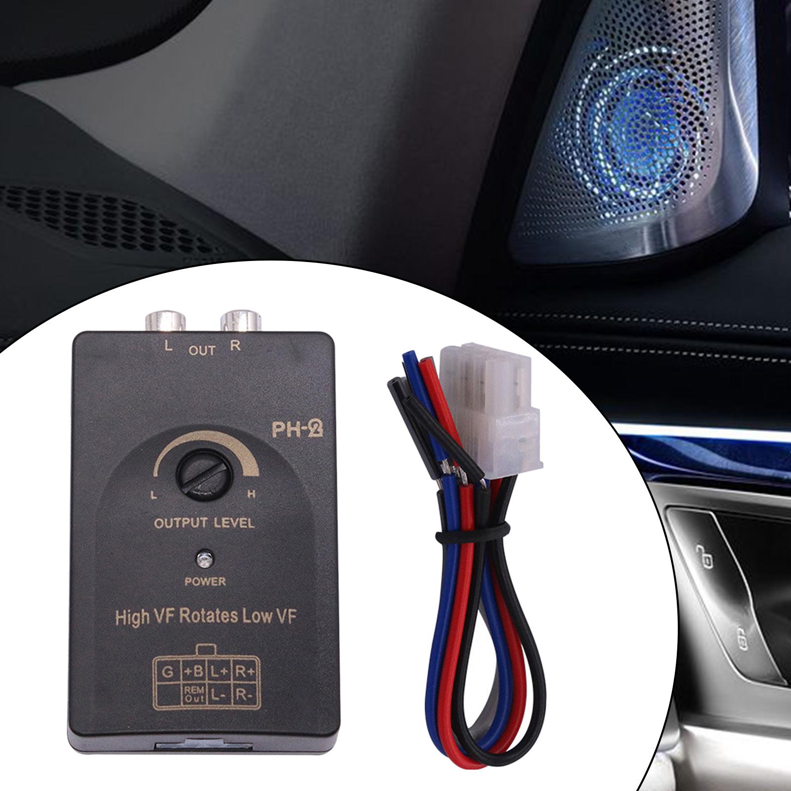 Line Level Converter Stereo Durable Adjustable Car Line Hi Low Converter Car Audio Speaker Level Converter Line Output Converter
