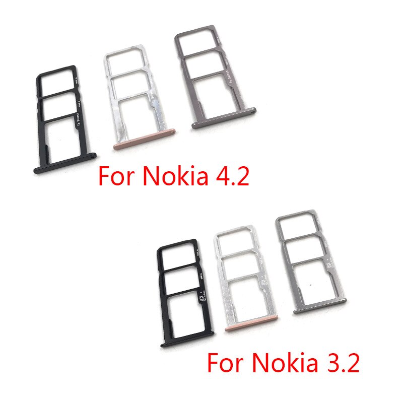 SIM tray Sim Card Reader Holder Slot Connector For Nokia 3.2 4.2 SIM Holder Slot Adapter Replacement Parts