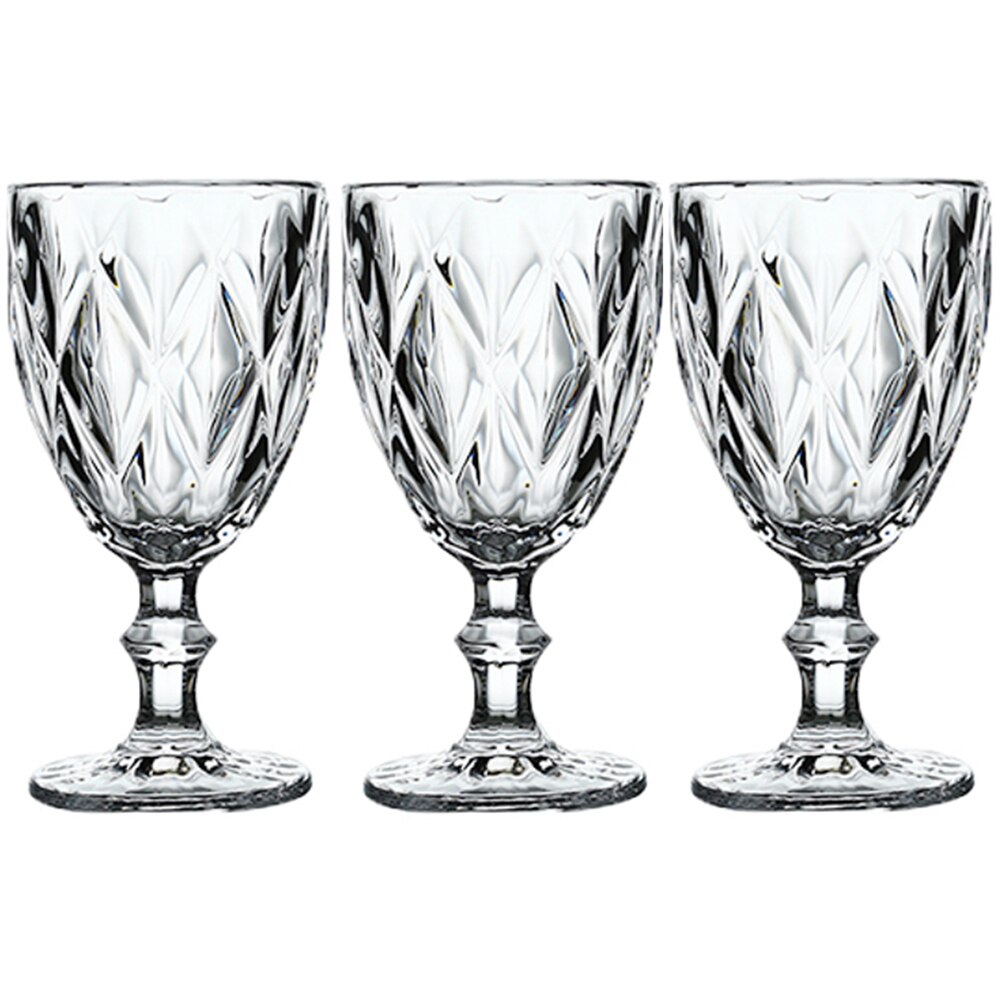 Portsble vinglas dricksglas 3 st/lot bröllopsfest vinkopp glas vattenglas för att dricka jul 300ml 10oz: 3 st set stil 11