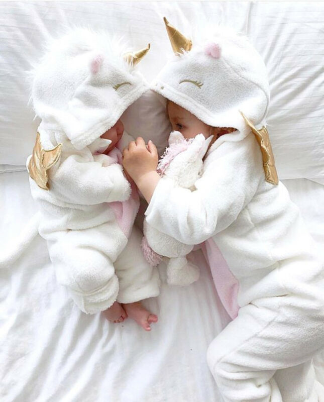 Brand Cute Newborn Baby Boys Girls Rabbit Ear Cotton Romper Outfits Clothes Winter Warm Long Sleeve Jumpsuit