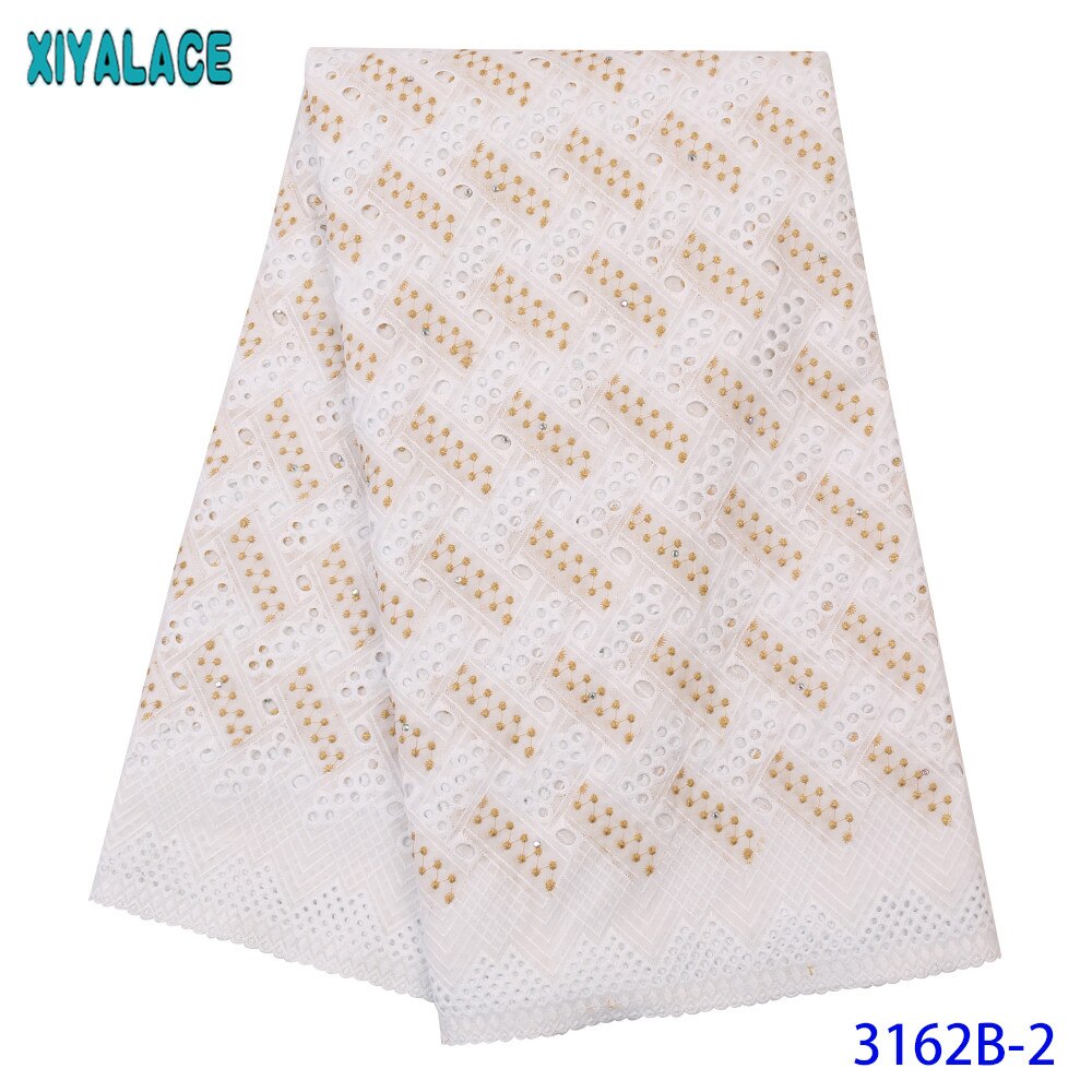 Swiss Lace Fabric Swiss Voile Lace Dry Cotton Lace Fabrics with Stones Holes for Dresses KS3162B