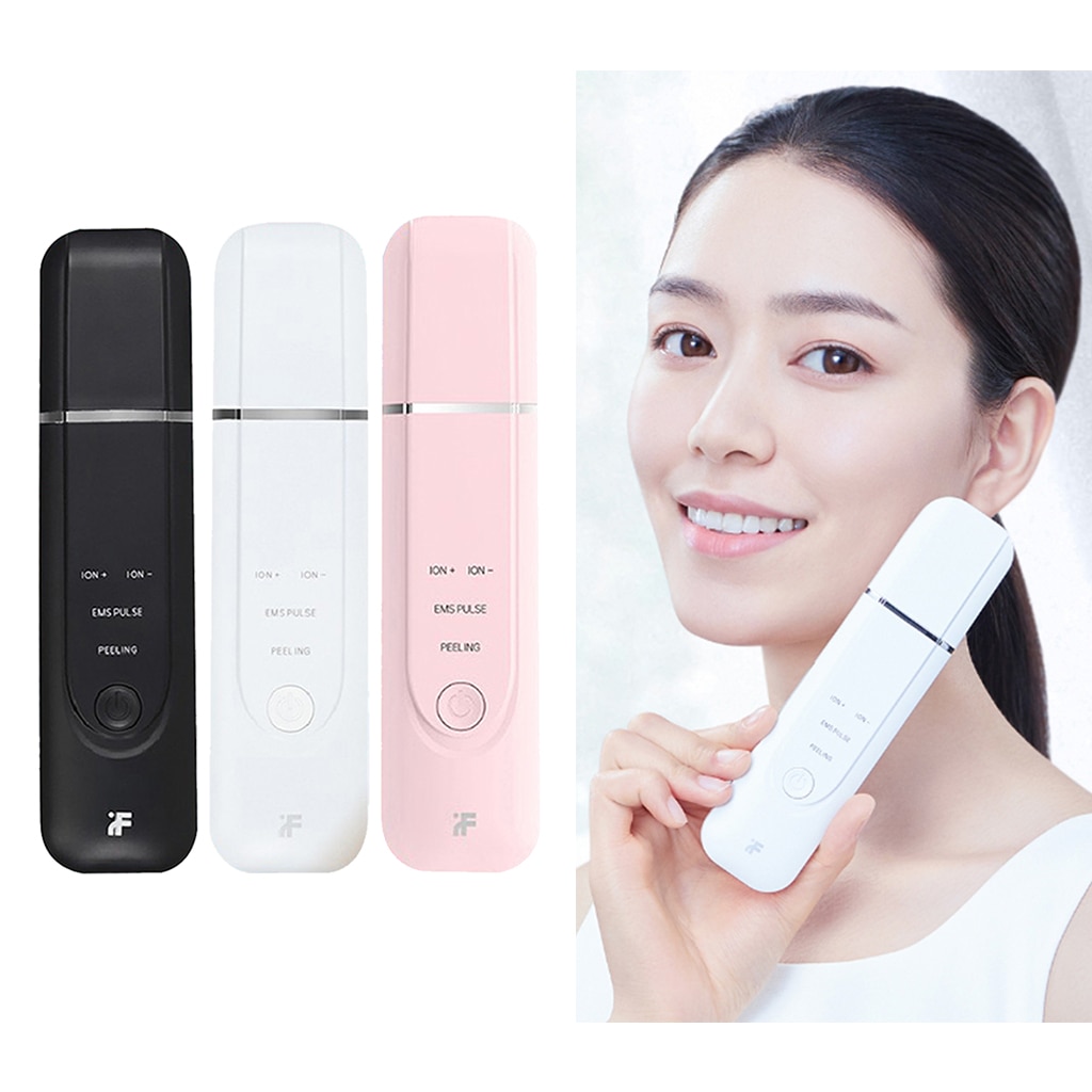 Limpiador ultrasónico de la piel Facial inFace, limpiador iónico de espinillas, masajeador, máquina limpiadora de rostro profundo, limpiador de pala peladora