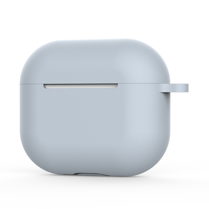 Soft Silicone Case For Apple AirPods 3 Case headphone accessories wireless Bluetooth headset cover with hook hole for airpods 3: Military Green