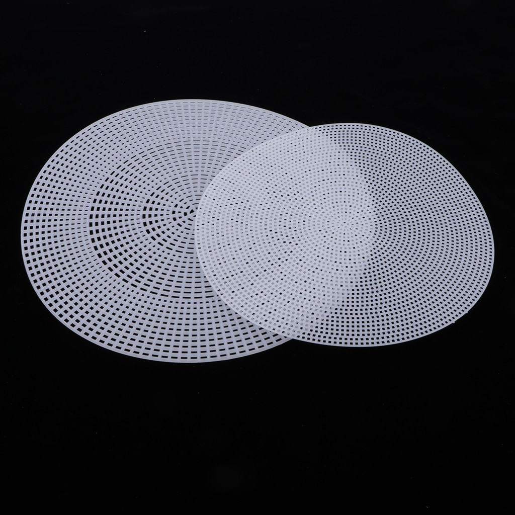 2Pcs Round Plastic Canvas Shapes Circles Sheets for Embroidery Crafting