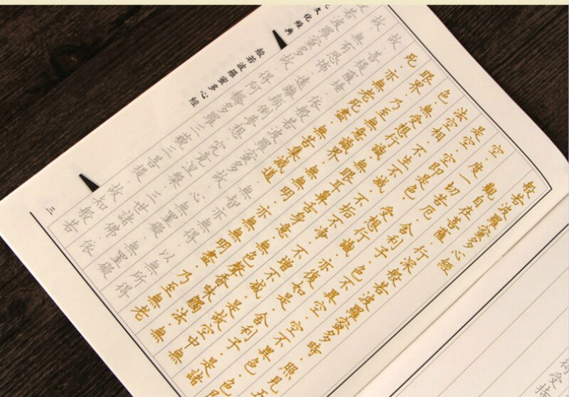 Ecritures bouddhistes ensemble de livre d'auteur stylo adulte calligraphie Script régulier livre d'auteur débutant coeur Sutra dur calligraphie livres
