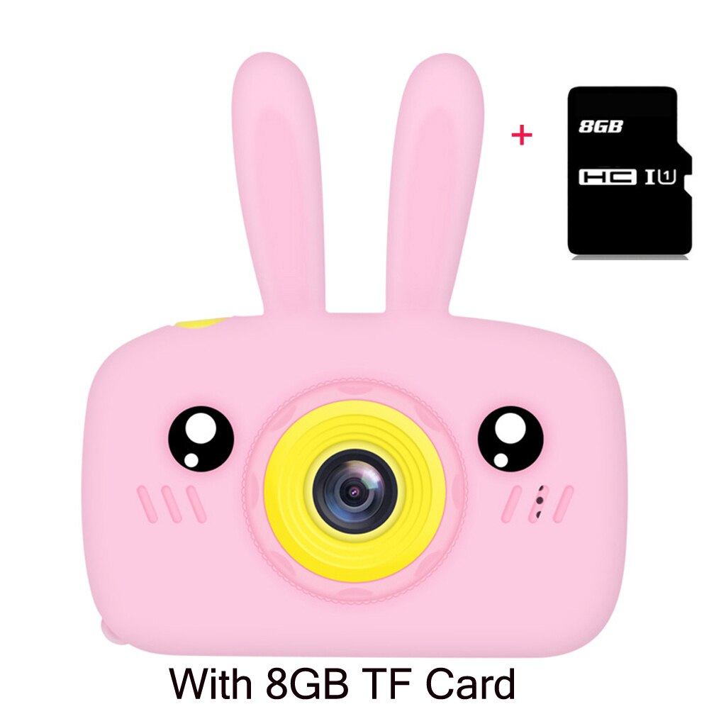Nette Karikatur Kamera freundlicher Weihnachten Spielzeug HD 1080P Tragbare Digital Video Kamera Spielzeug Für freundlicher Geburtstag: 8GB Rosa
