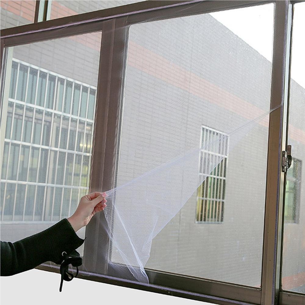 130 x 150cm anti-myg dør vindue net mesh stof gardin beskytter flyscreen dørskærm sommer stil mesh net