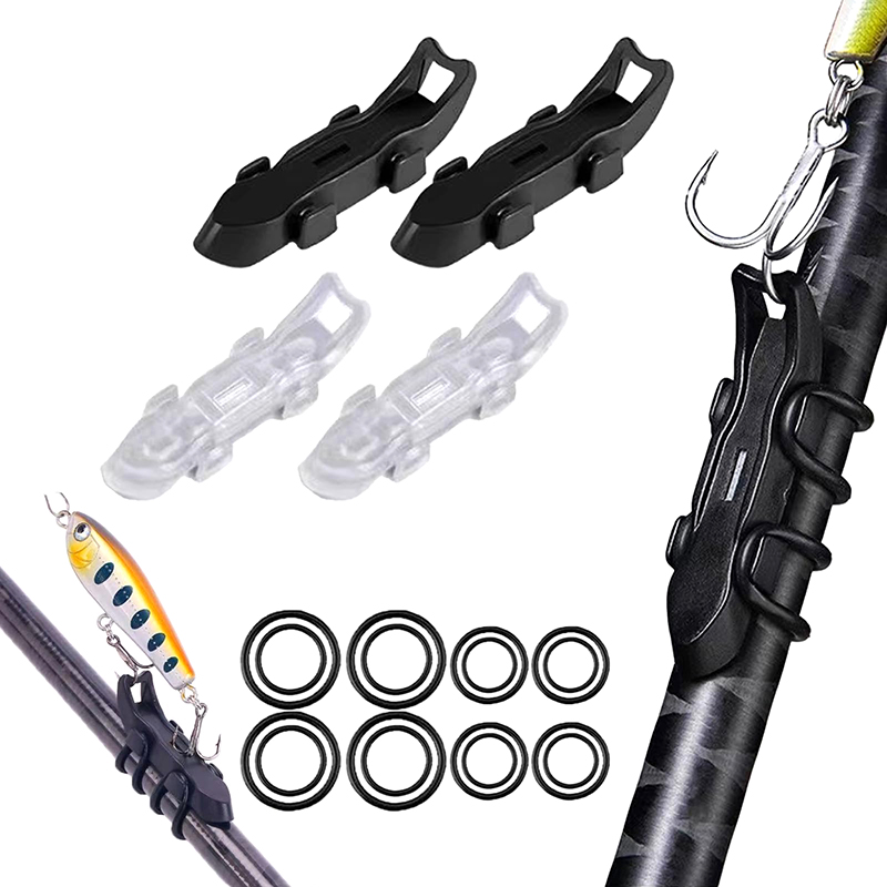 4 Uds caña de pescar magnética gancho para caña Keeper señuelo soporte para cebo accesorio de seguridad soporte para caña de pescar herramienta fijador de señuelos: Naranja