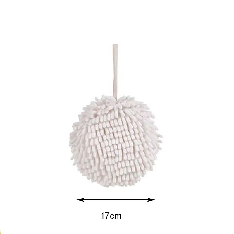 Chenille Hand Towels Kitchen Bathroom Hand Towel Ball with Hanging Loops Quick Dry Soft Absorbent Microfiber Towels