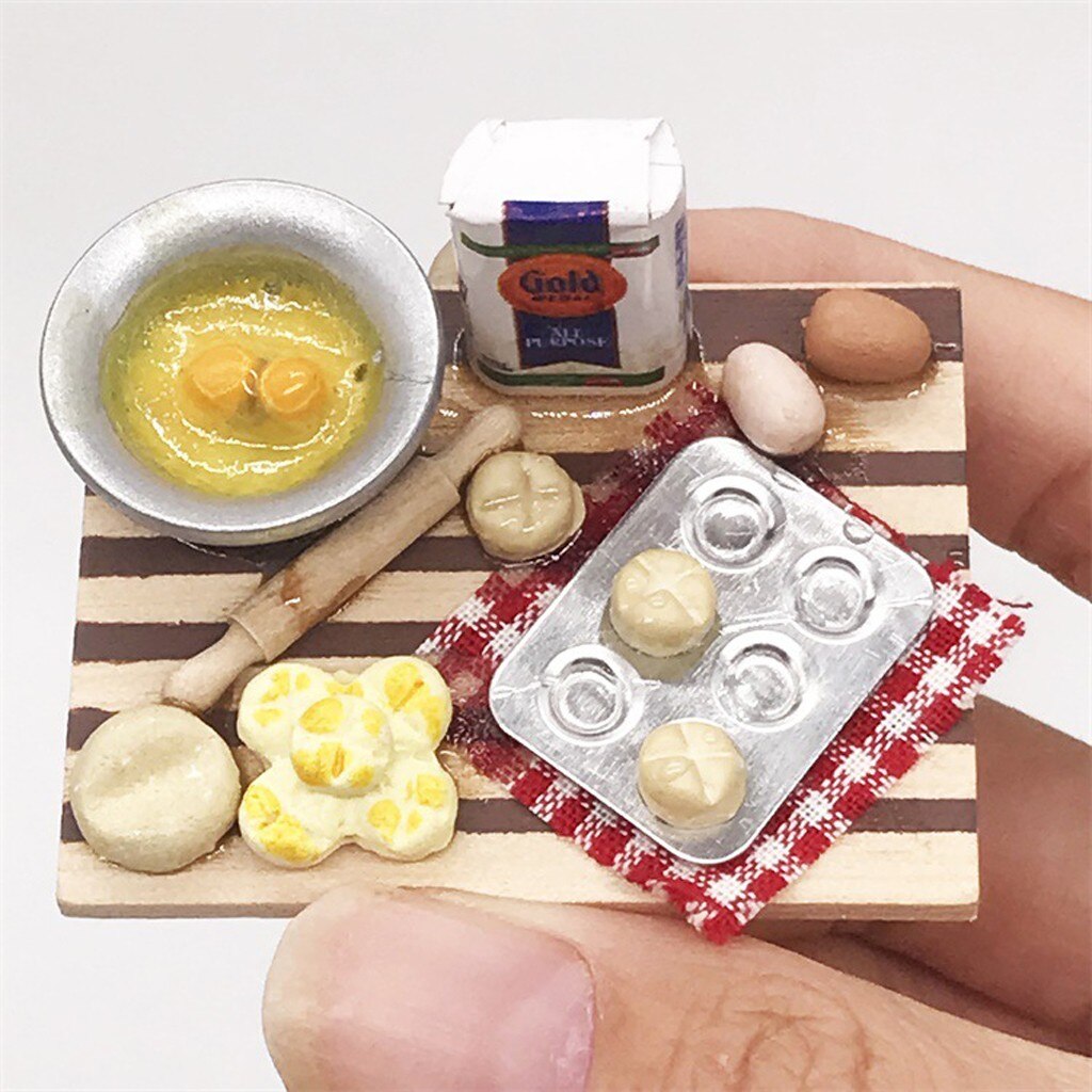 1:12 Doll House Miniature Scene Mode Mini Dim Sum Making Tool Pretend Toy