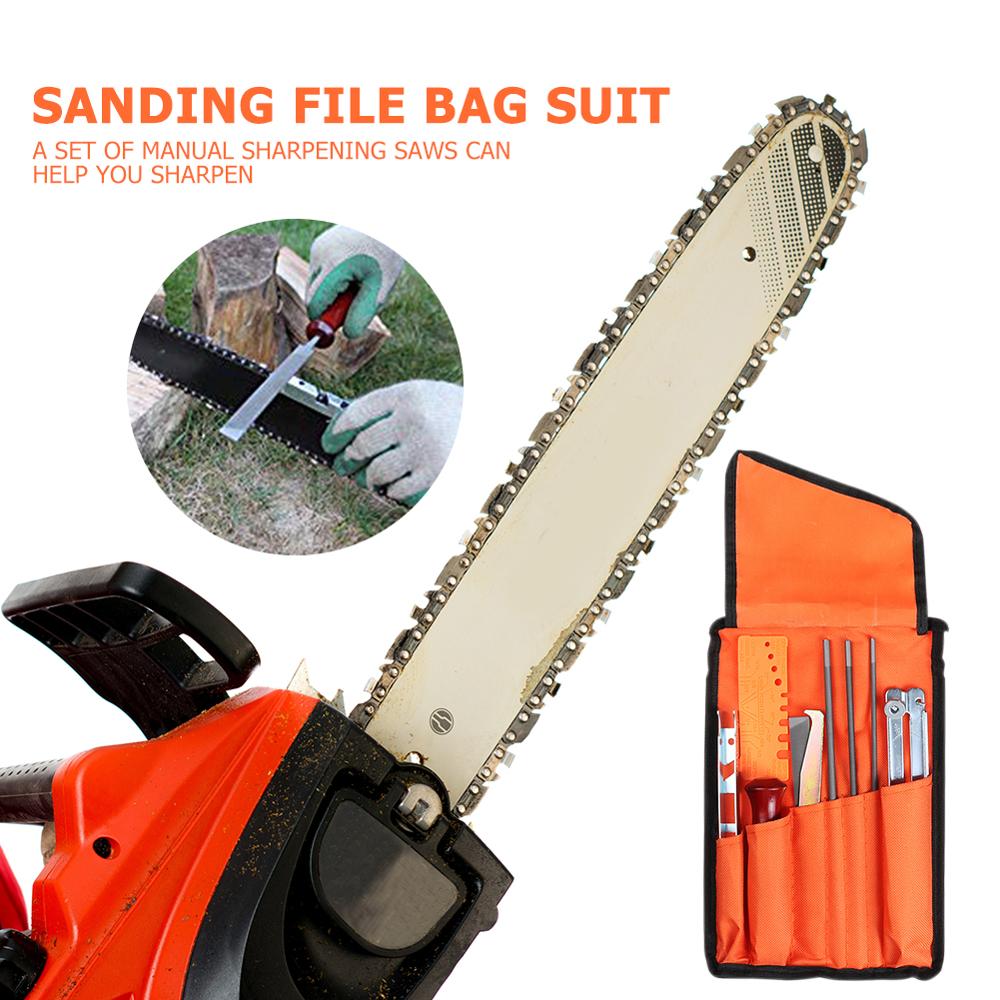 Chainsaw Sharpening File Woodworking Chain Sharpen Saw Sanding Filing Kit Strong Toughness Metal Portable Supplies