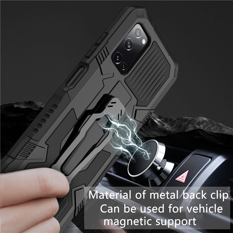 Armor Case For Samsung Galaxy A03s Case Shockproof Belt Clip Holster Cover For Samsung A03s SM-A037F/DS 6.5&quot; Coque Funda