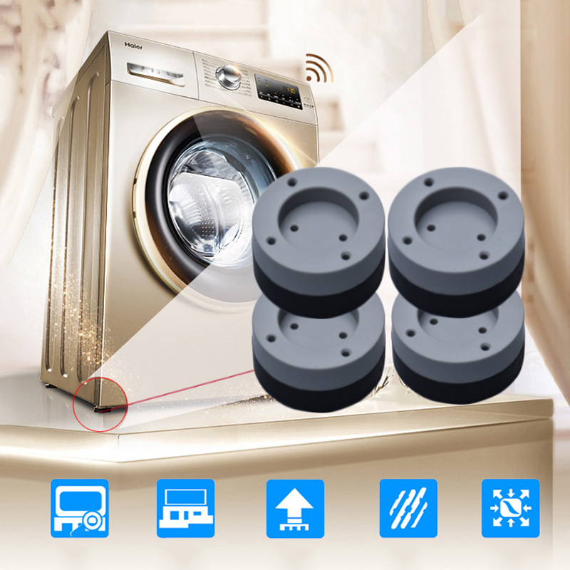 4 Pcs Washing Machine Refrigerator Mute Rubber Mat Anti Vibration Anti Shock Pad SUB
