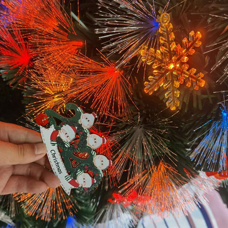 Kerst Jaar Familie Diy Handgeschreven Naam Gezichtsmasker Snowman Hanger Kerst Decoraties Voor Huis