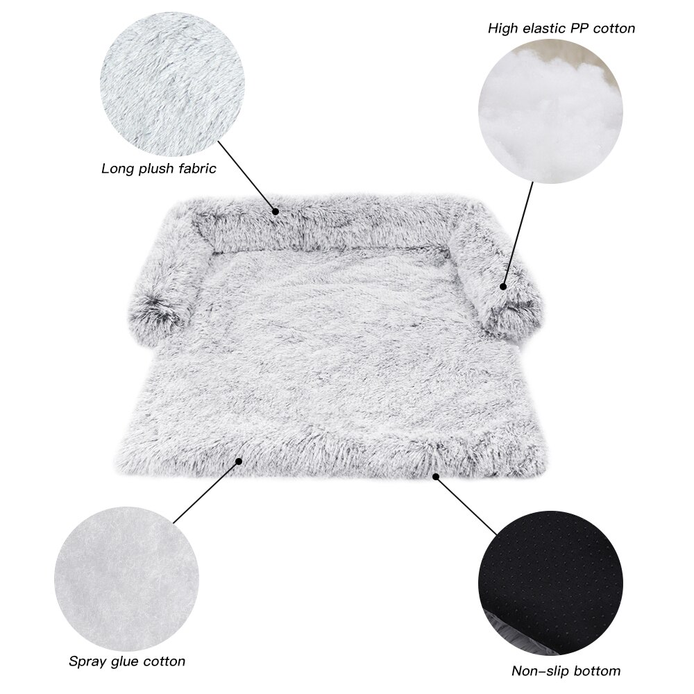 Hond Bed Voor Grote En Kleine Hond Sofa Bedden Pluche Kennel Huisdieren Nest Kussen Honden Levert Winter Slapen Meubels protector