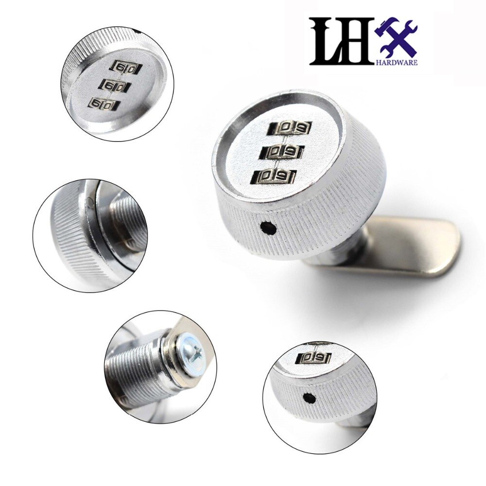 Hardware Three Size 3 Code(0-9) Convenient Combination Locks Password Security Lock For Box Cabinet Cerradura
