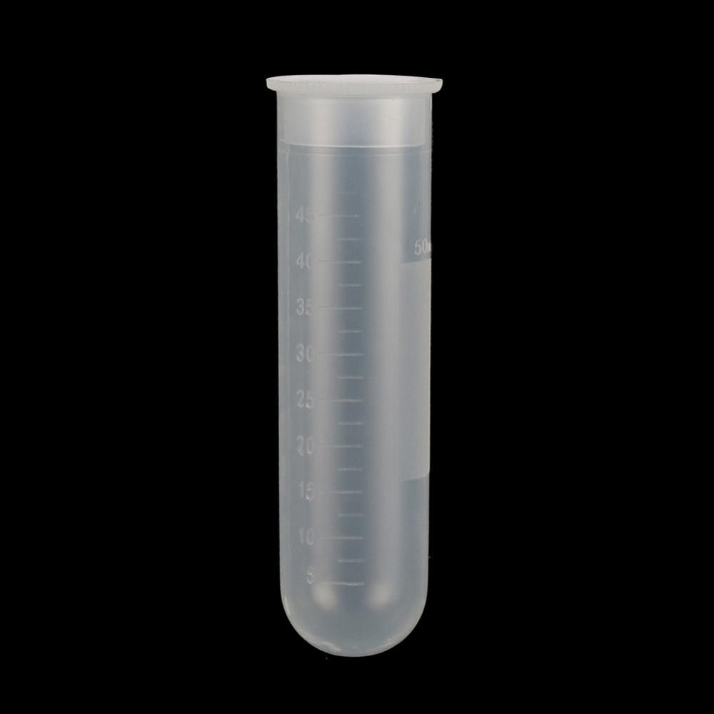 50ml Snap Cap Flat Bottom Centrifugal Tube with Scale Free-standing Centrifuge Tube Laboratory Analysis Supplies 2Pcs