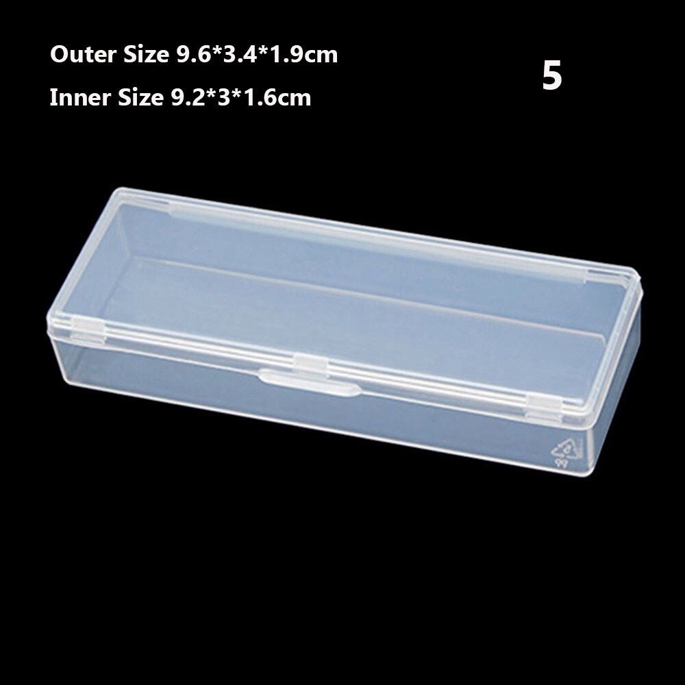8 Maten Kleine Vierkante Clear Plastic Opbergdoos Sieraden Diamond Container Borduren Craft Bead Houder Pil Home Storage Supply: 5