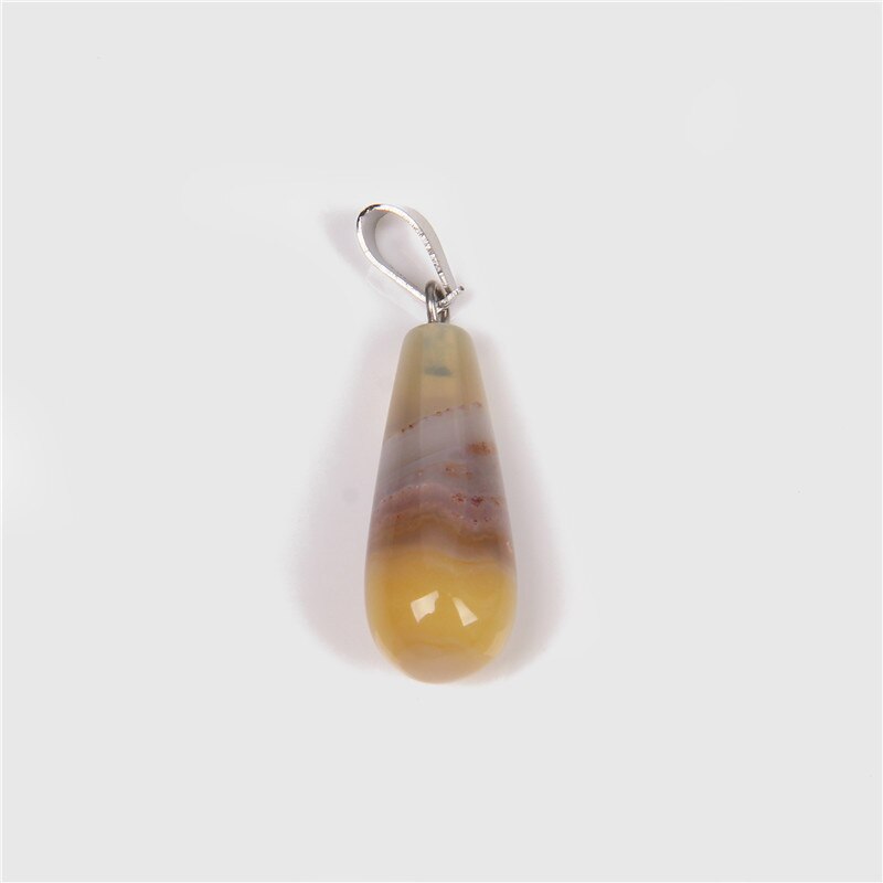 Grande pierre naturelle en forme de goutte d'eau, 5 pièces, pendentif Agates bleu en grès œil de tigre, Style Unique, collier à breloques, bricolage: 21.Crazy Agate