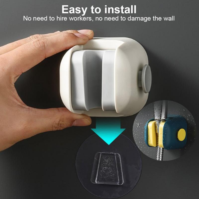 Shower Bracket Adjustable Shower Head Base Household Multi-colors No Punching Bathroom Shower Head Fixed Bracket Storage Bracket