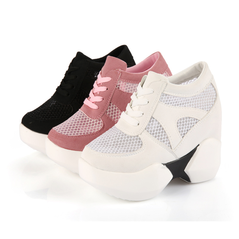 Vrouwen Wandelen Platform Schoenen Hoge Hakken Schoenen Vrouw Wiggen Vrouwen Schoenen Toenemende Sneakers Schoenen Zapatos Mujer SX-10