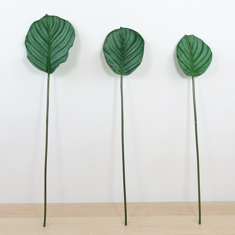Northern European-Style Green Apple Plastic Green Leaf Arrowroot Handfeel fang zhen ye Home Decoration Simple Hotel Show