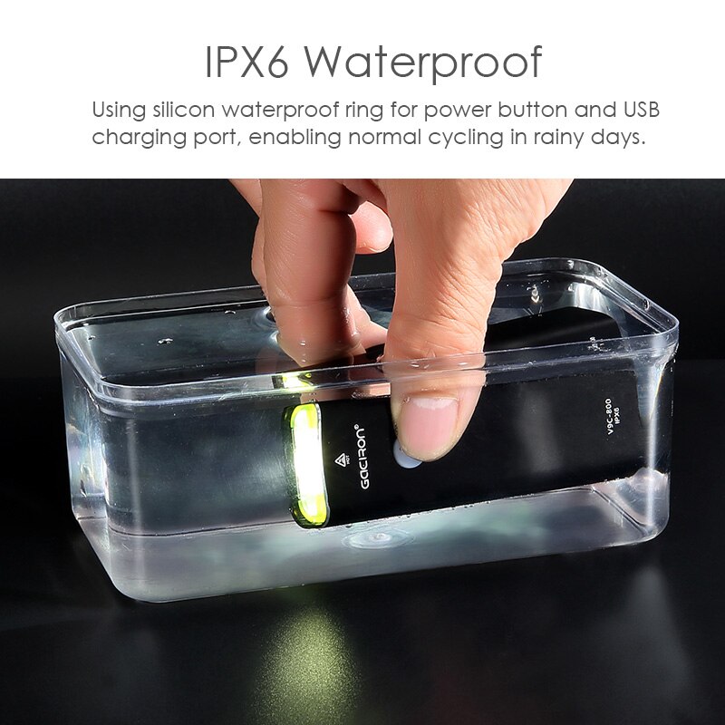 GACIRON-faro delantero para bicicleta V9C 800, con interruptor remoto de cable, IPX6 resistente al agua, recargable, para competición