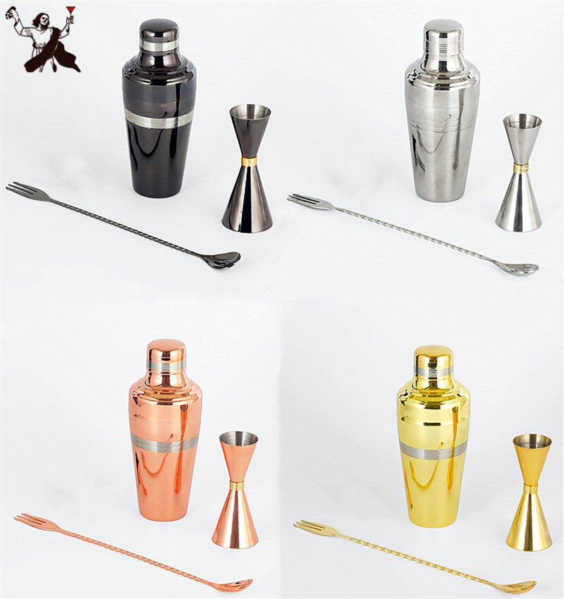 Cocktail Shaker Bar Set 3 Stuks Rvs Japanse Stijl Drie Sectie Baron Shaker Cocktail Bar Gereedschap