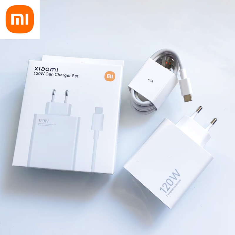 Xiaomi-cargador Original de 120W, Adaptador europeo de carga rápida 6A tipo C, Cable de datos para Xiaomi 14 13 Pro Redmi K70 Ultra Note 12 Pro + K60