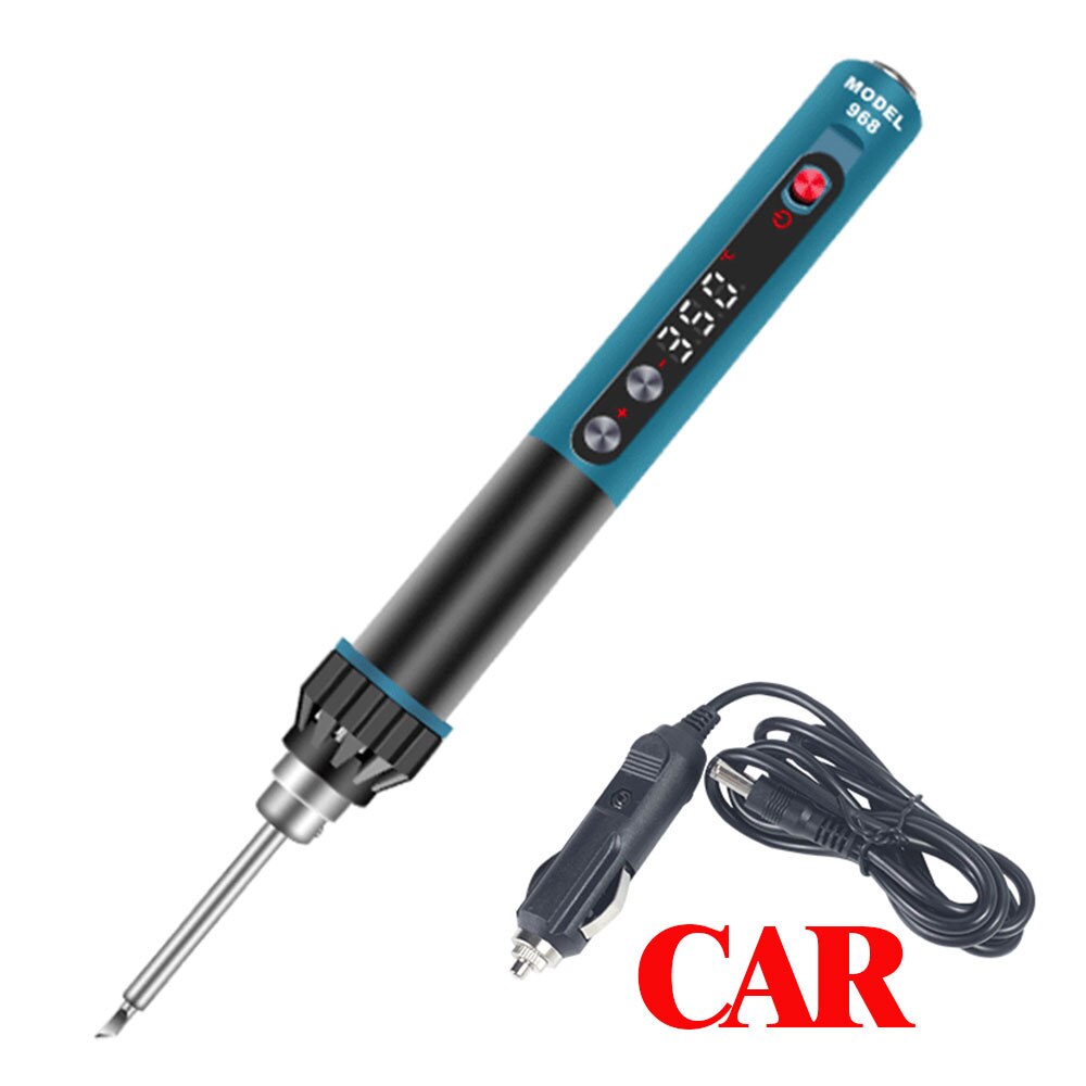 Oplaadbare USB Soldeerbout – 8W, 5V – Draagbaar Mini Soldeerstation – Met Houder – Voor Reparaties & Hobby (Blauw)