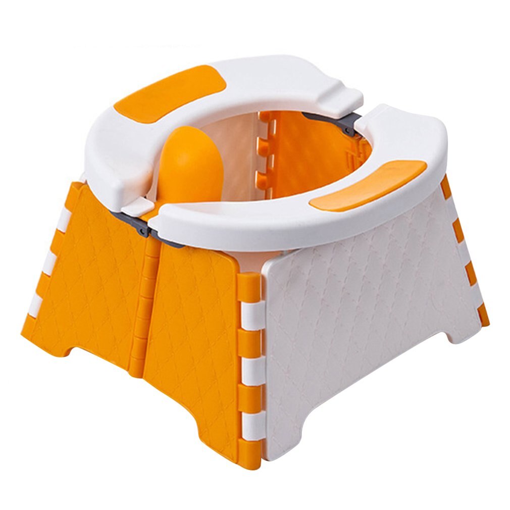 Draagbare Mobiele Baby Vouwen Toiletbril Zindelijkheidstraining Seat Geen Schone Kinderen Potty Urinoir Indoor En Outdoor Wc seat: orange