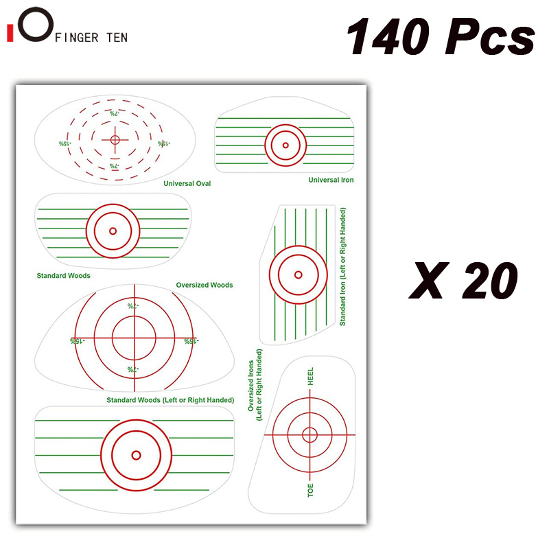 Golf Impact Tape Labels Target Binders Sticker for Swing Training Irons Putters and Woods: 140 Pcs