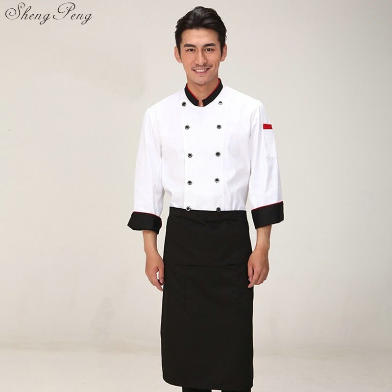 Chaqueta de chef para hombre, uniforme de camarero, hotel, restaurante, uniforme de cocinero, ropa de verano, Q404