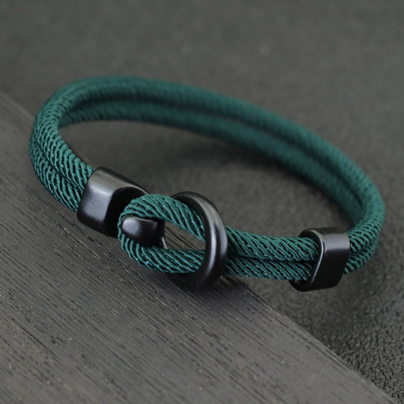 Pulsera de cuerda de para hombre, pulsera de doble capa para acampar al aire libre, accesorios para hombre, brazalete de Paracord de supervivencia, para él: 20,5 cm / Oro champán