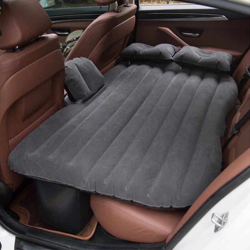 Car Back Seat Cover Travel Bed Inflatable Mattress Air Bed Good Waterproof: black