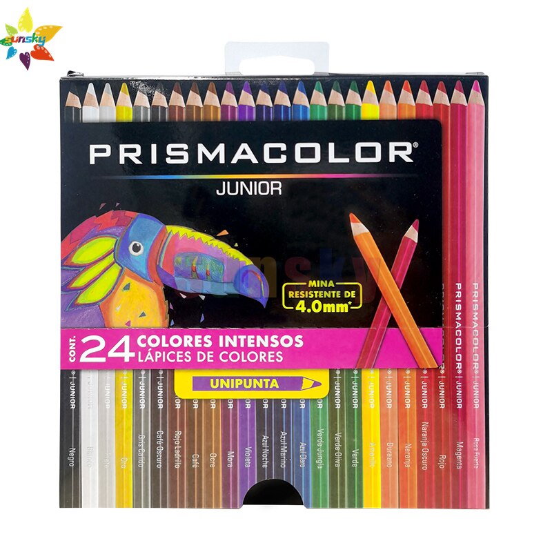 Eua 12 15 24 36 48 cor original prismacolor júnior lapis de cor sanford zero alunos iniciantes básicos pintura lápis conjunto oleoso: 24 color gift box