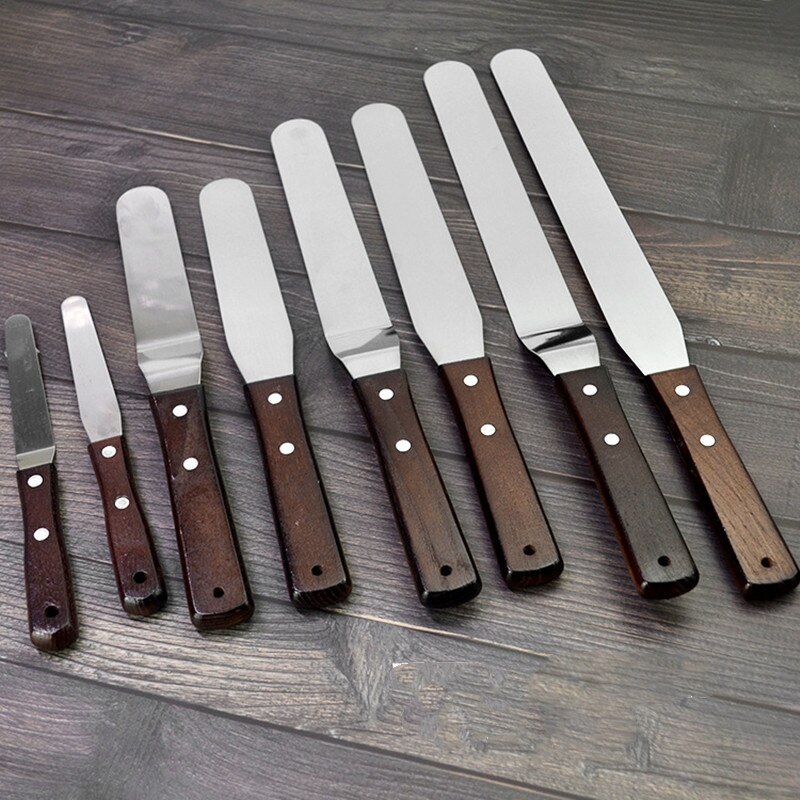 4/6/8/10 inch Stainless Steel Cake Spatula Butter Cream Icing Frosting Knife Smoother Kitchen Pastry Cake Decoration Tools