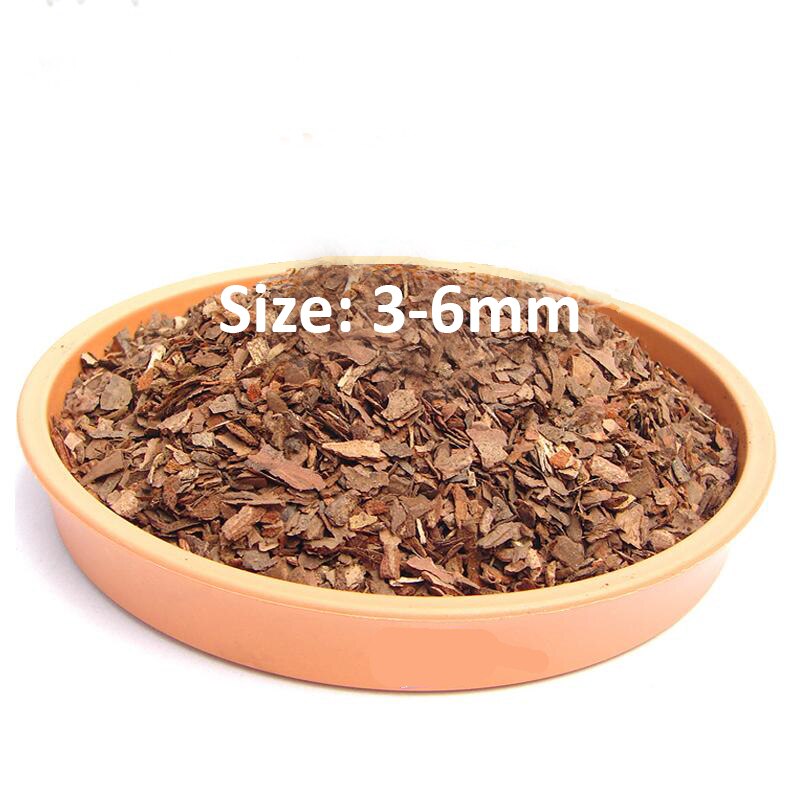 Naturlig frankrig fyrrebark dendrobe orkidé planter zymotic fyrretræ bark gødning lang tid sidste dyrkningssubstrat: 1 kg / 3-6mm