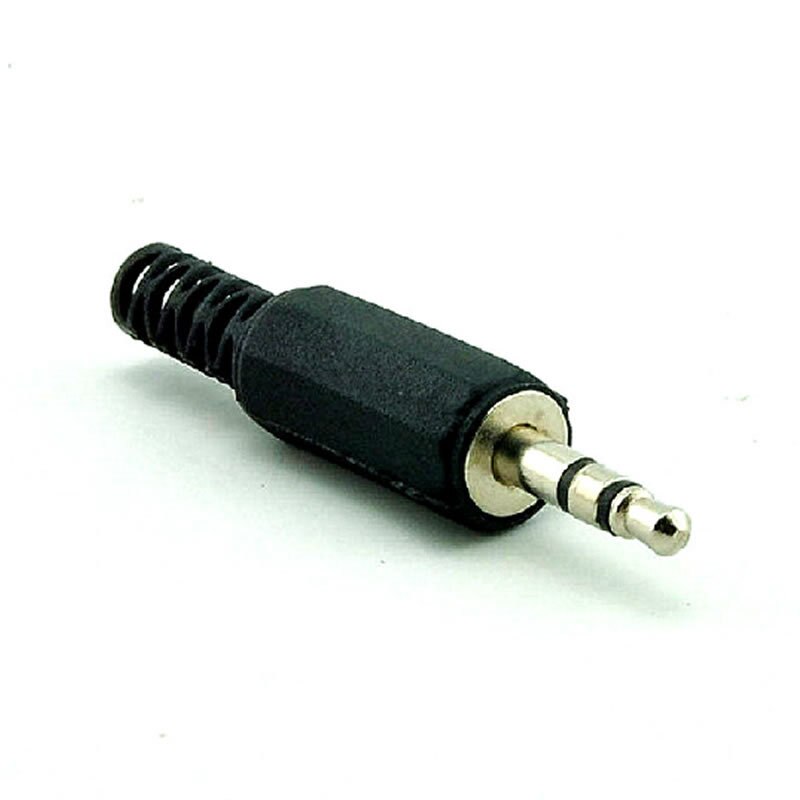 20pcs 3.5mm Mini Jack Plug Audio Jack Plug Headphone male Connector 3.5 stereo plug with Black Plastic LX1 Housing for phone