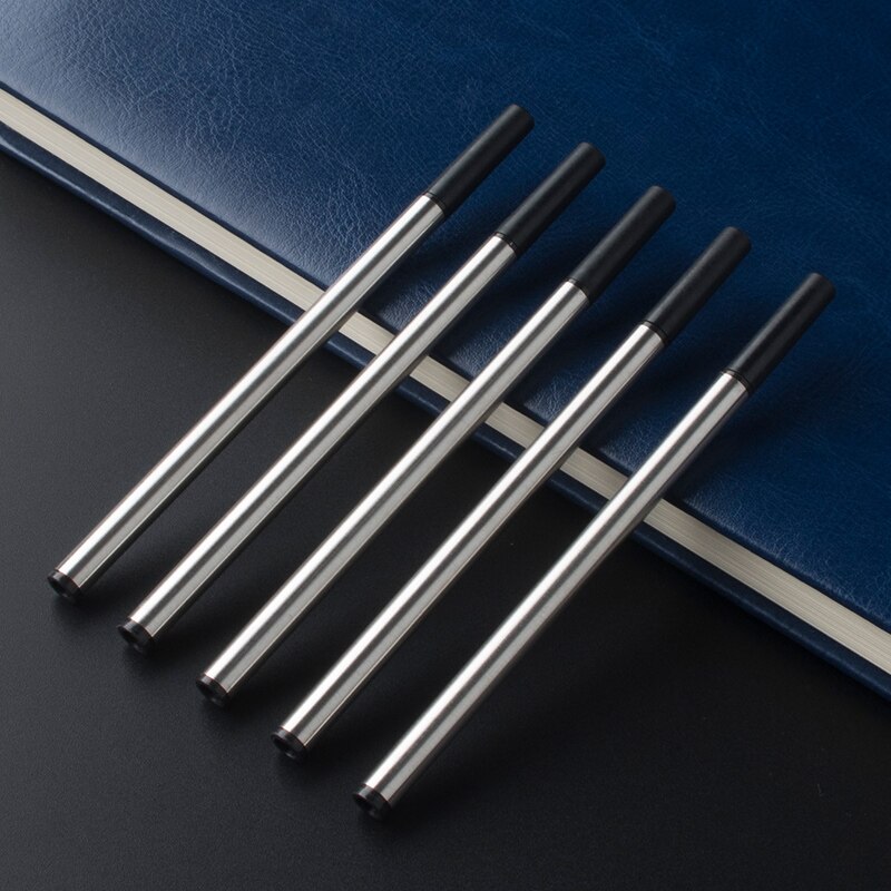 Recargas azules de , bolígrafo Rollerball de punta mediana, 10 unidades,: black
