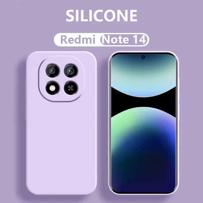 Custodia in silicone originale per Xiaomi Redmi Nota 14 pro più Custodia morbida antiurto per Xiomi Redmi Nota14 4G 5G indietro Funda