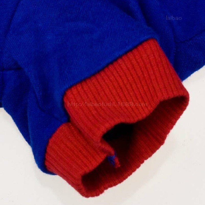 Hundetøj røde ærmer tøj hunde blåt tøj sød t-shirt chihuahua print bogstav efterår vinter ropa perro