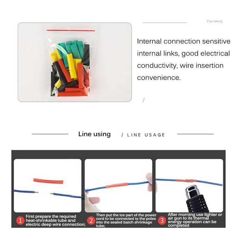Kits de tubo de Cable eléctrico del coche ALLOMN 328 Uds. Manguito de envoltura de Tubo termorretráctil surtido de 8 tamaños retardante de llama de colores mezclados
