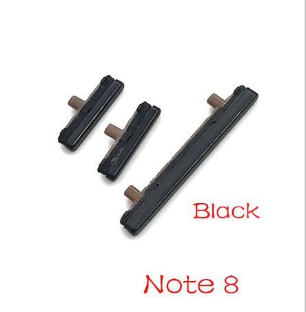 SIde Volume Button + Power ON / OFF Buttton Key Set For Samsung Galaxy Note 8 S8 S9 S10 Plus Replacement Parts: Note 8 Black