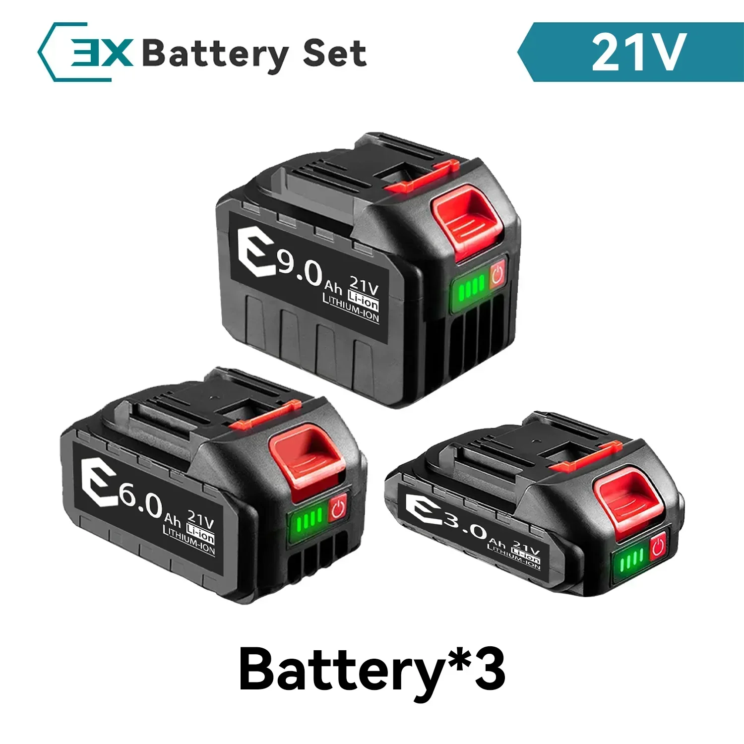 18v 21v 388vf oplaadbare batterij 3000 mah 6000 mah 9000 mah lithium-ionbatterij li-ionbatterij voor makita elektrisch gereedschap