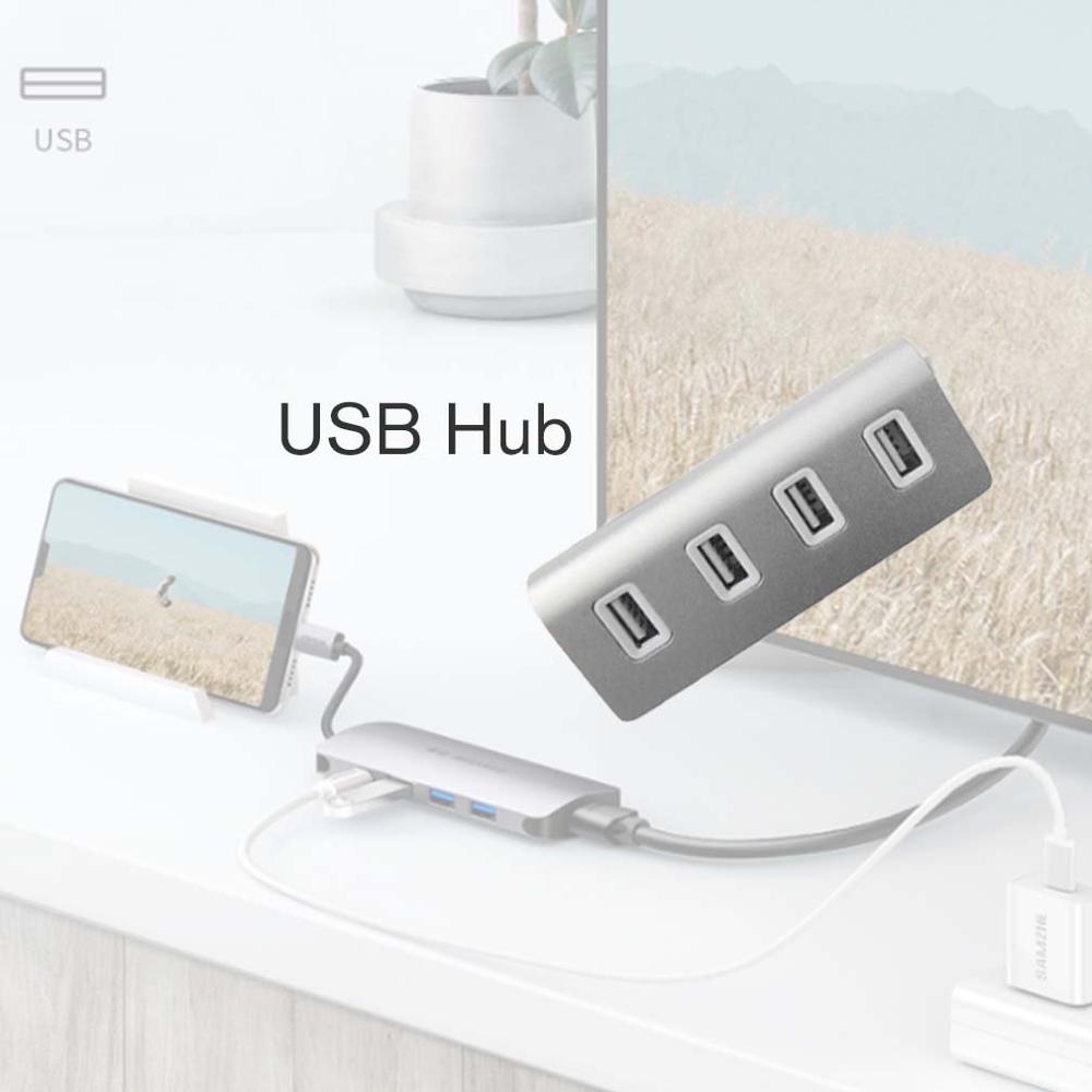 thumbnail interactive-video image 1 of HB30A7AME  7 Port USB Hub With Power Adapter, Surge Protection, Metal Industrial USB 3.0 Data 1 of 12
