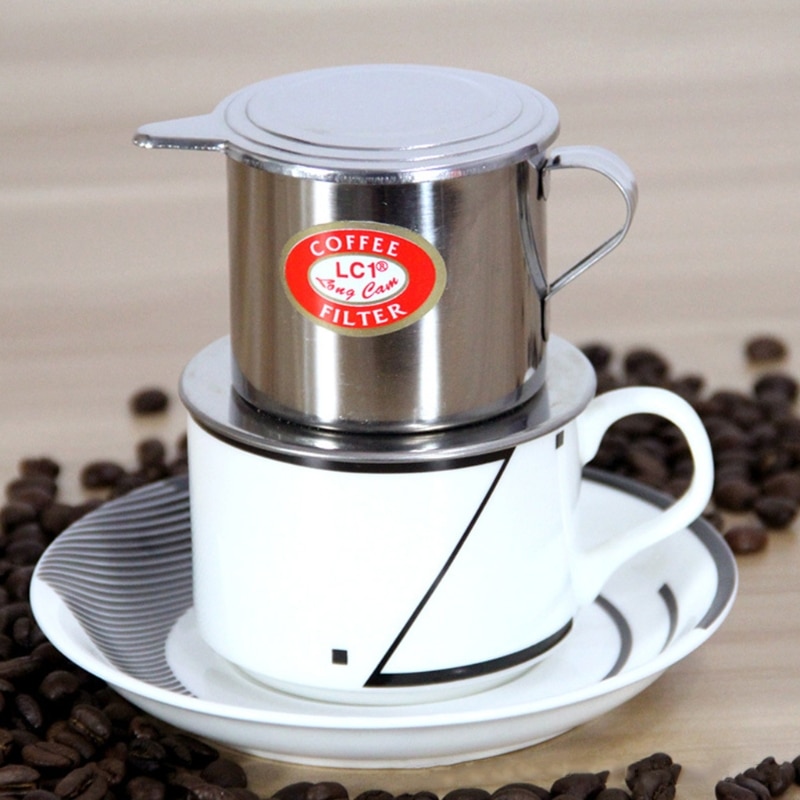 Rvs Hand Koffie Filter Cup Vietnamese Koffie Filter Voor Keuken Maker Pot Infuse Cup Serveren Heerlijke